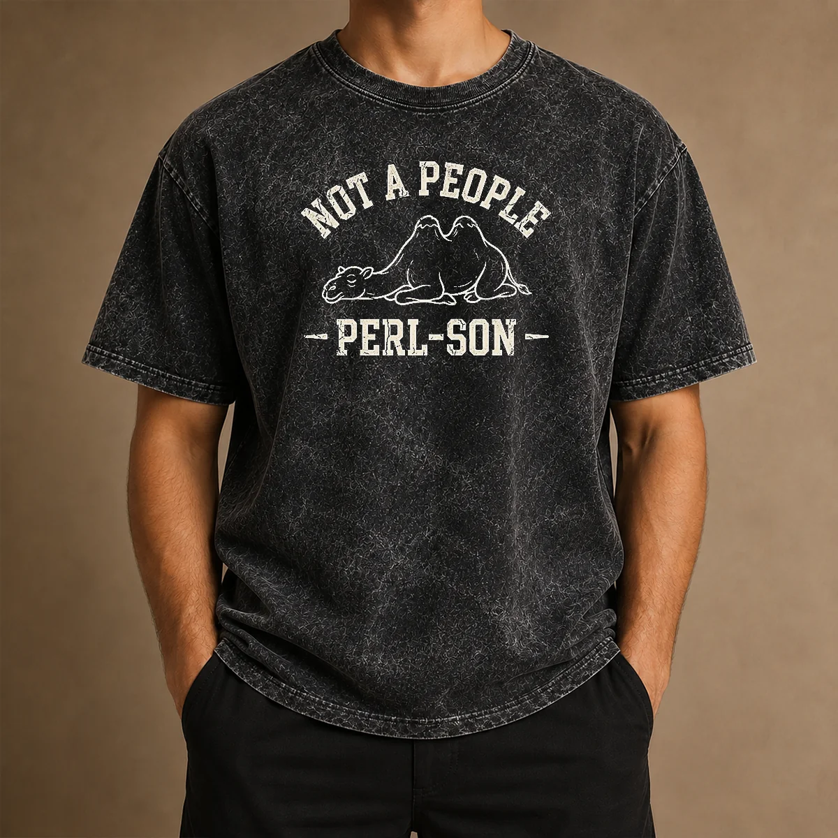 Nice Not A People Perl Son Washed T-Shirt