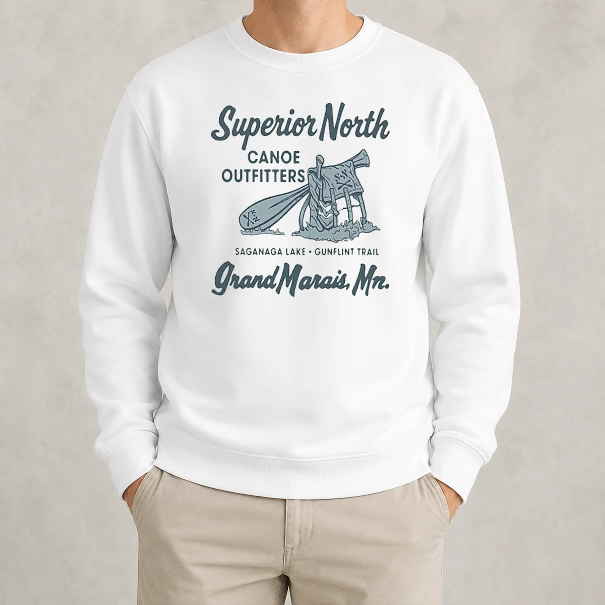Nice Superior North Canoe Outfitters Sweater