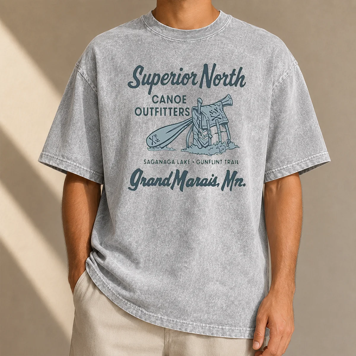 Nice Superior North Canoe Outfitters Washed T-Shirt