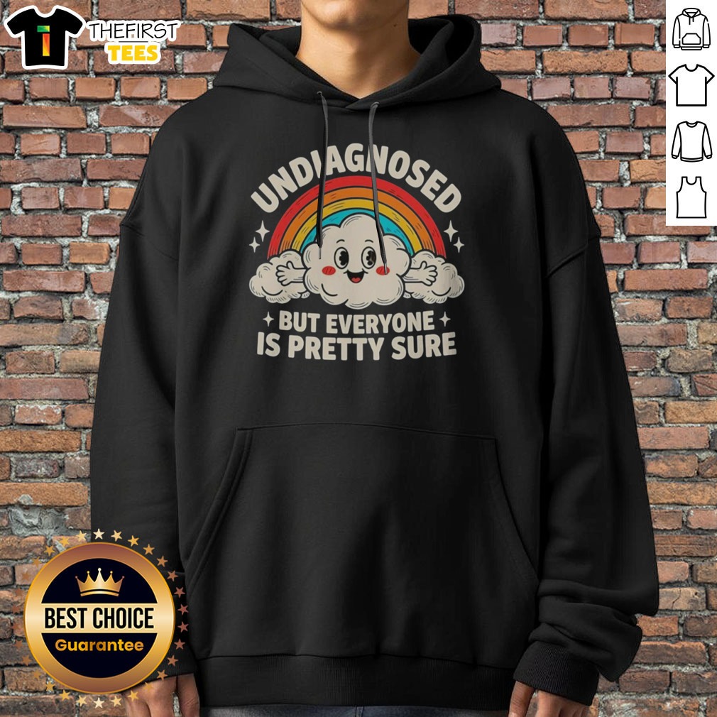 Nice Undiagnosed But Everyone'S Pretty Sure Rainbow Shirt on Hoodie Nice Undiagnosed But Everyone'S Pretty Sure Rainbow Shirt shown as a hoodie preview