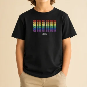 Nice We Are All Fighters UFC MMA Pride Fighter Kids T-Shirt