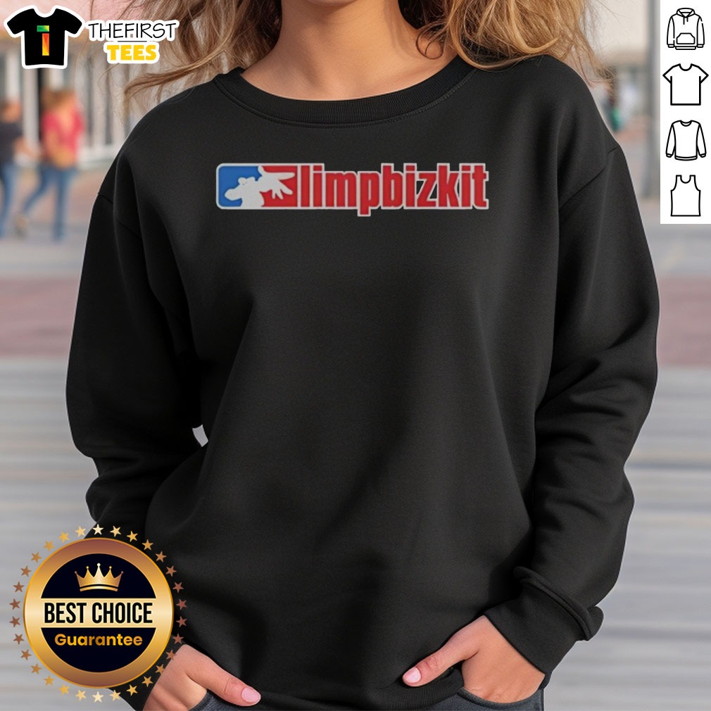 Official Limp Bizkit Logo Major League Baseball Parody Sports Band Music Fan Art Shirt on Sweatshirt Official Limp Bizkit Logo Major League Baseball Parody Sports Band Music Fan Art Shirt shown as a sweatshirt preview