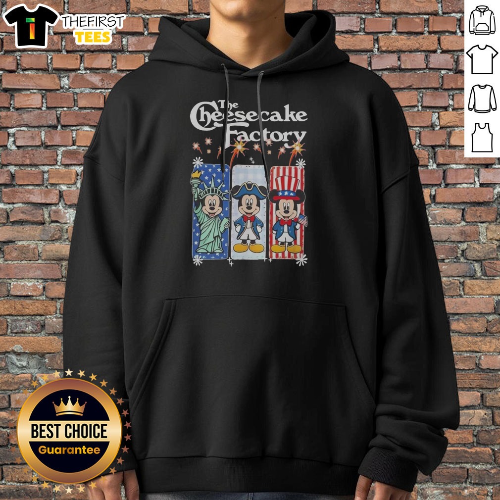 Official The Cheesecake Factory Mickey Mouse USA Patriotic Fireworks Shirt on Hoodie Official The Cheesecake Factory Mickey Mouse USA Patriotic Fireworks Shirt shown as a hoodie preview