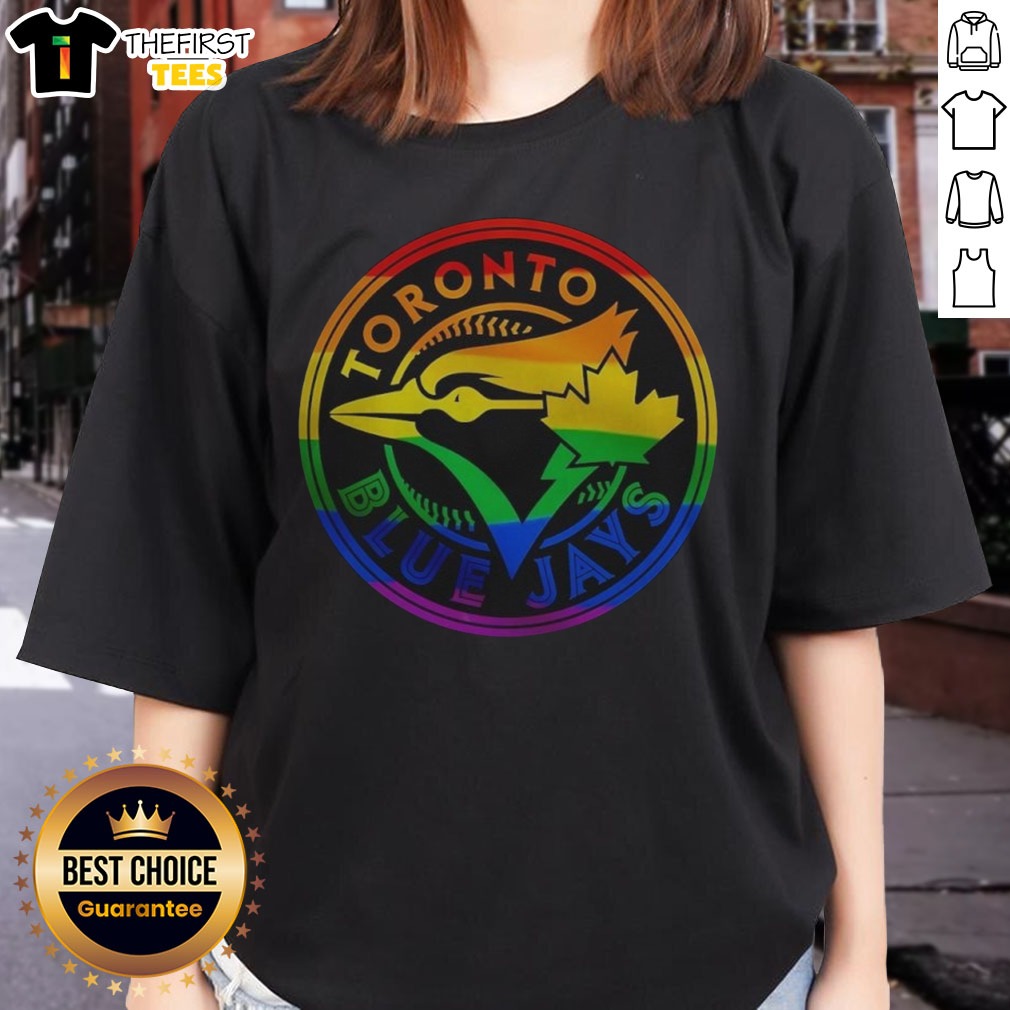 Official Toronto Blue Jays Pride Logo Major League Baseball MLB Logo Shirt on Ladies Shirt Official Toronto Blue Jays Pride Logo Major League Baseball MLB Logo Shirt shown as a ladies shirt preview