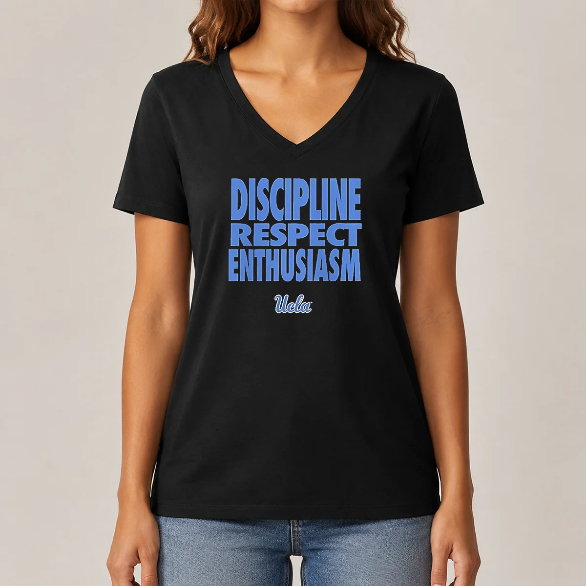 Official UCLA Bruins Discipline Respect Enthusiasm V-Neck Shirt Official UCLA Bruins Discipline Respect Enthusiasm V-Neck Shirt