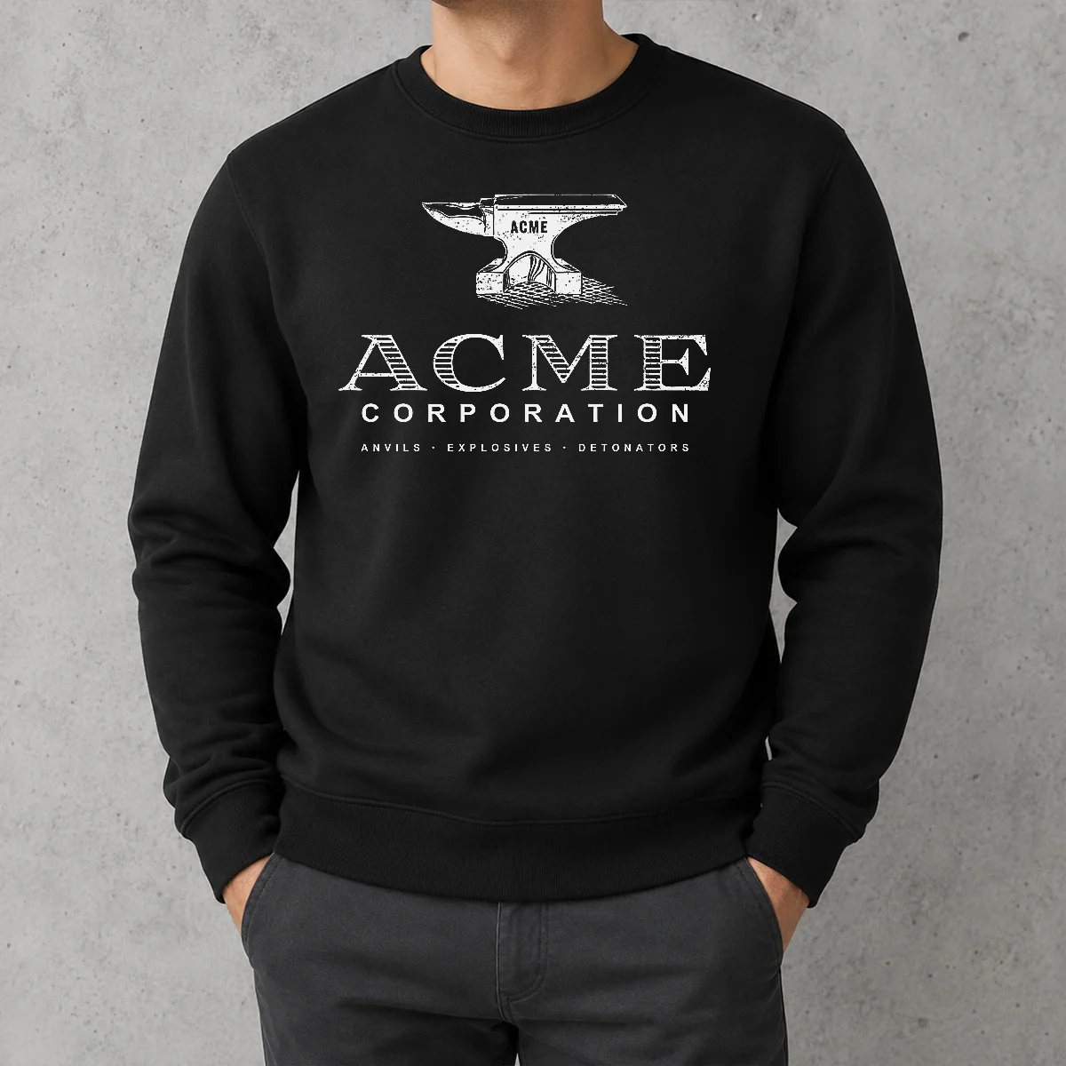 Original ACME Corporation Anvils Explosives Detonators Sweater