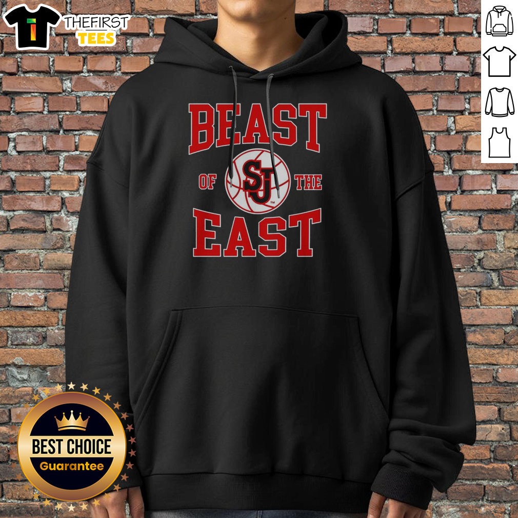Original St John'S Red Storm Basketball Beast Of The East Shirt on Hoodie Original St John'S Red Storm Basketball Beast Of The East Shirt shown as a hoodie preview