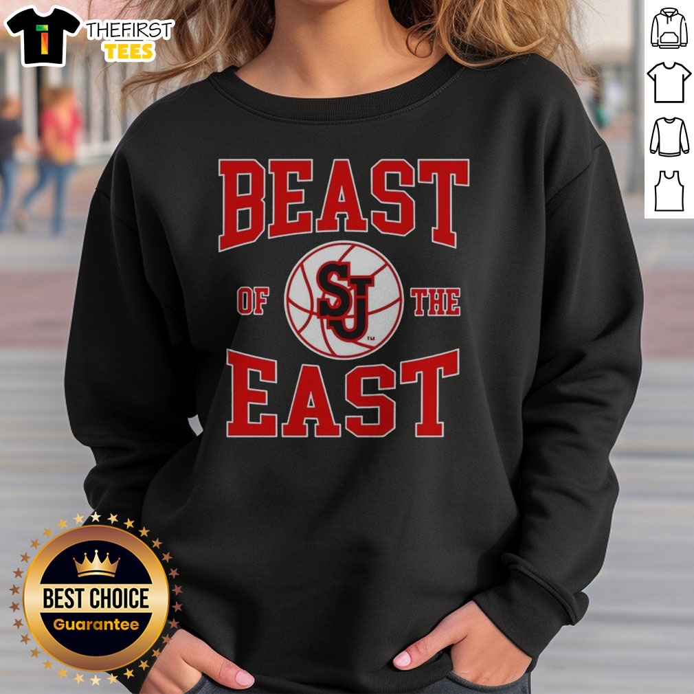 Original St John'S Red Storm Basketball Beast Of The East Shirt on Sweatshirt Original St John'S Red Storm Basketball Beast Of The East Shirt shown as a sweatshirt preview