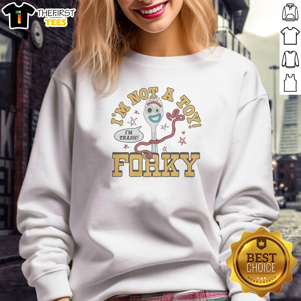 Original Toy Story Forky Sweatshirt featuring a cozy crewneck design with colorful Forky graphic on front