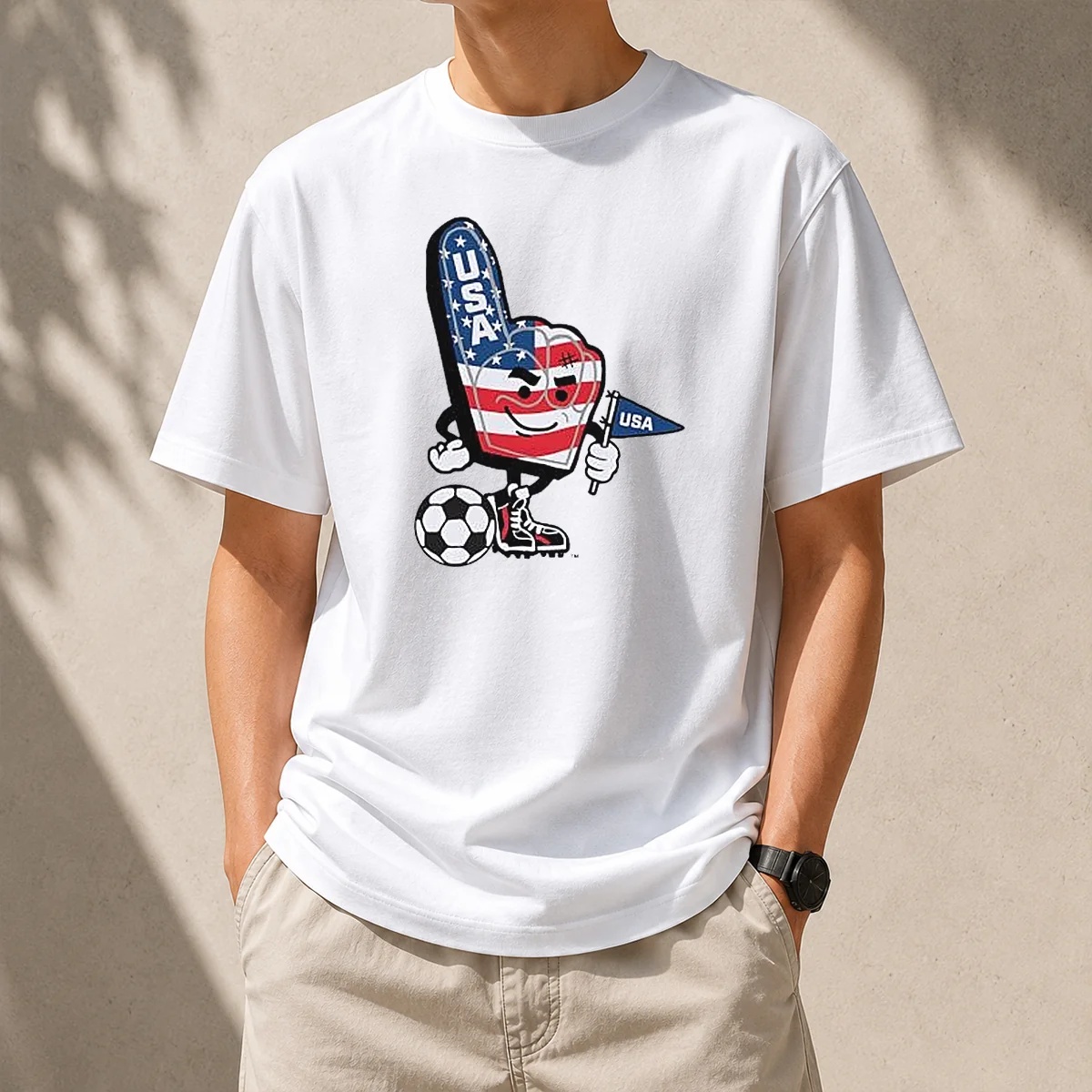 Original USA Soccer Mascot Foam Finger Shirt Original USA Soccer Mascot Foam Finger Shirt