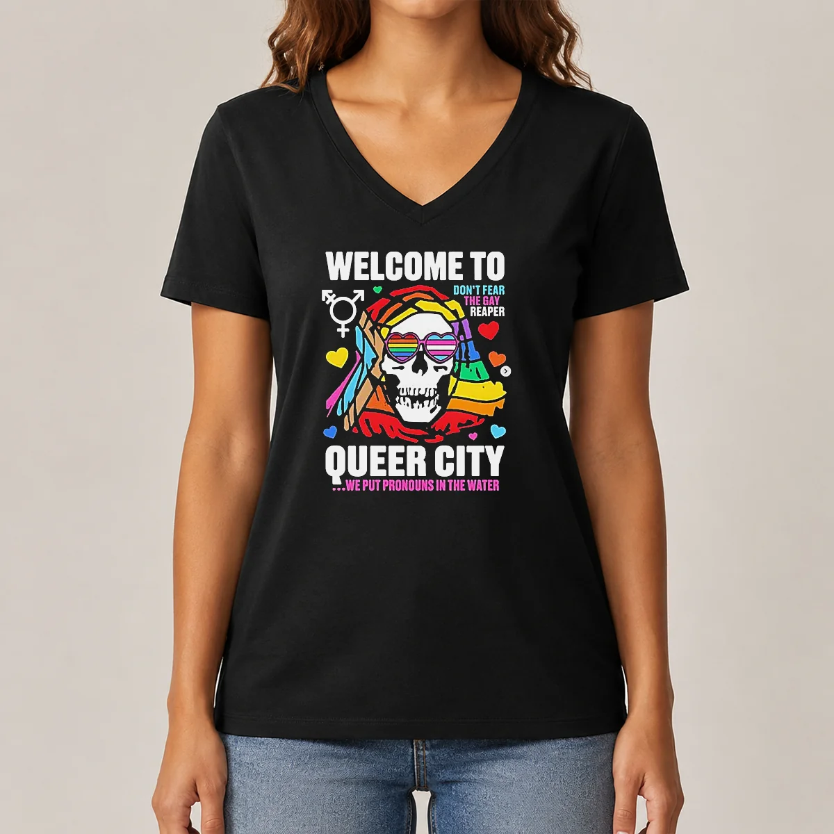 Original Welcome To Queer City Dont V-Neck Shirt Original Welcome To Queer City Dont V-Neck Shirt