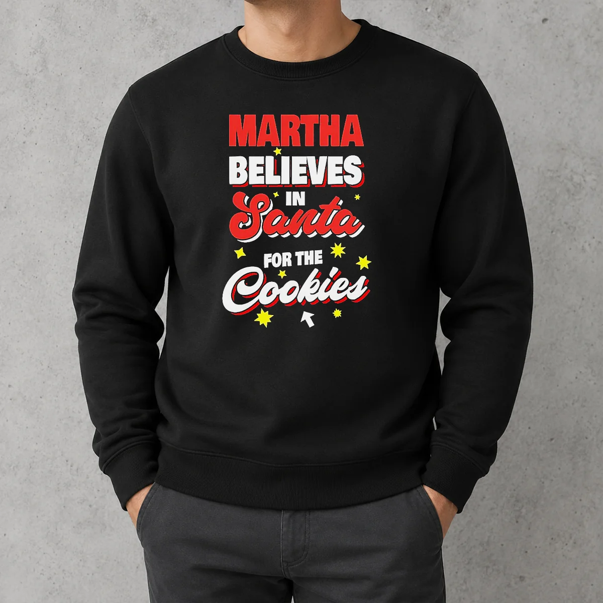 Premium Martha Believes In Santa For The Cookies Sweater