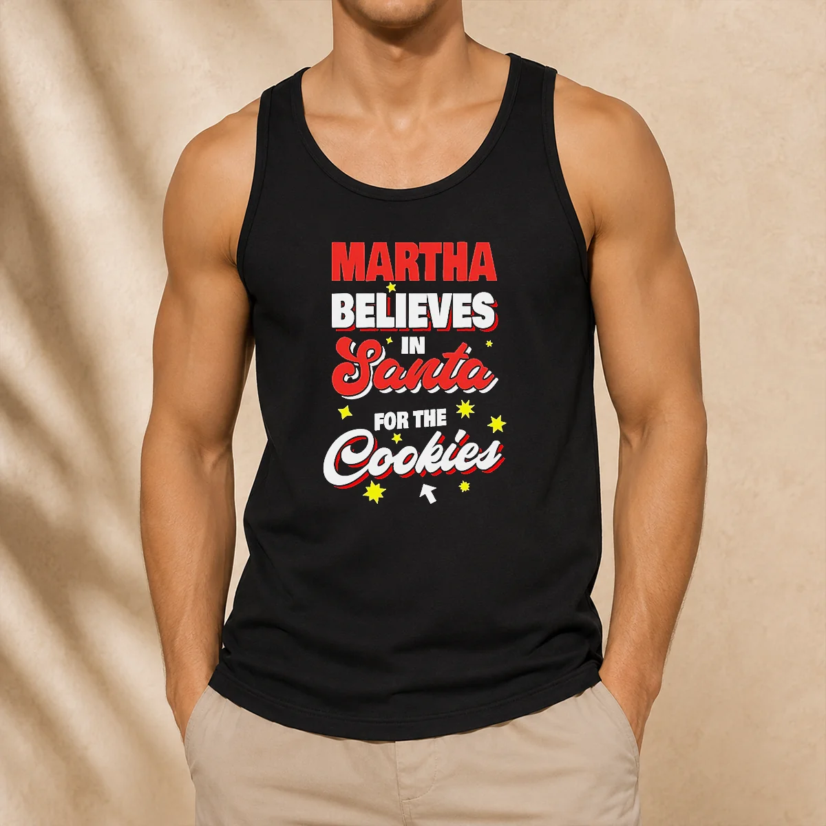 Premium Martha Believes In Santa For The Cookies Tank Top