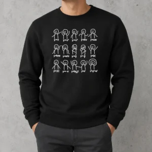 Premium Math Functions Stick Figures Meme Sweater