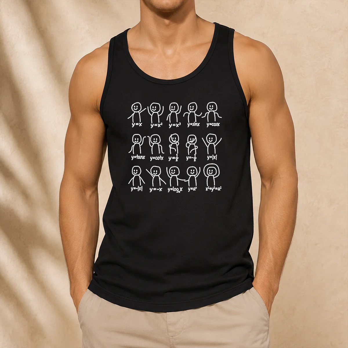 Premium Math Functions Stick Figures Meme Tank Top
