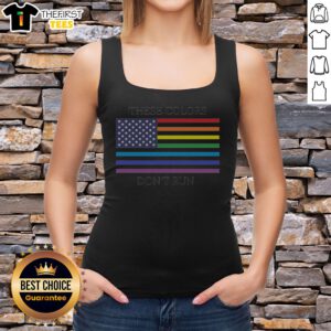 Premium These Colors Don'T Run United States Flag Pride Rainbow Tank top displayed on a neutral background.