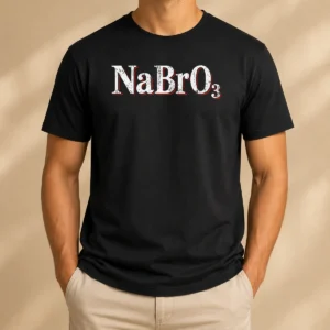 Pretty Nah Brooooo Nabr0 Funny t shirt in black with bold white text on front, classic crew neck cotton tee