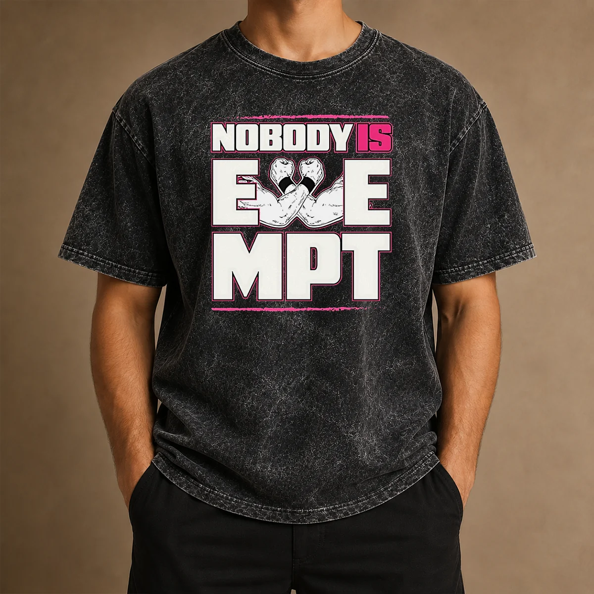 Pretty Nobody Is Exempt Washed T-Shirt