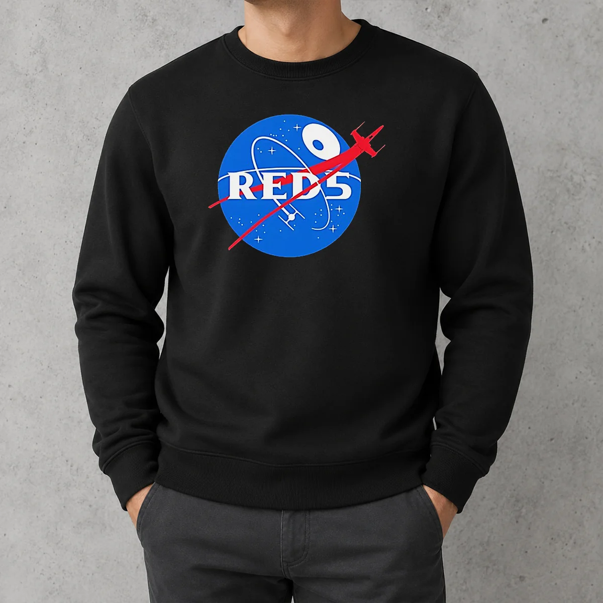 Pretty Red 5 NASA Parody Logo Sweater
