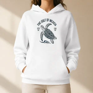 Pretty Sea Turtle The Gulf Of Mexico Estd 1550 Hoodie