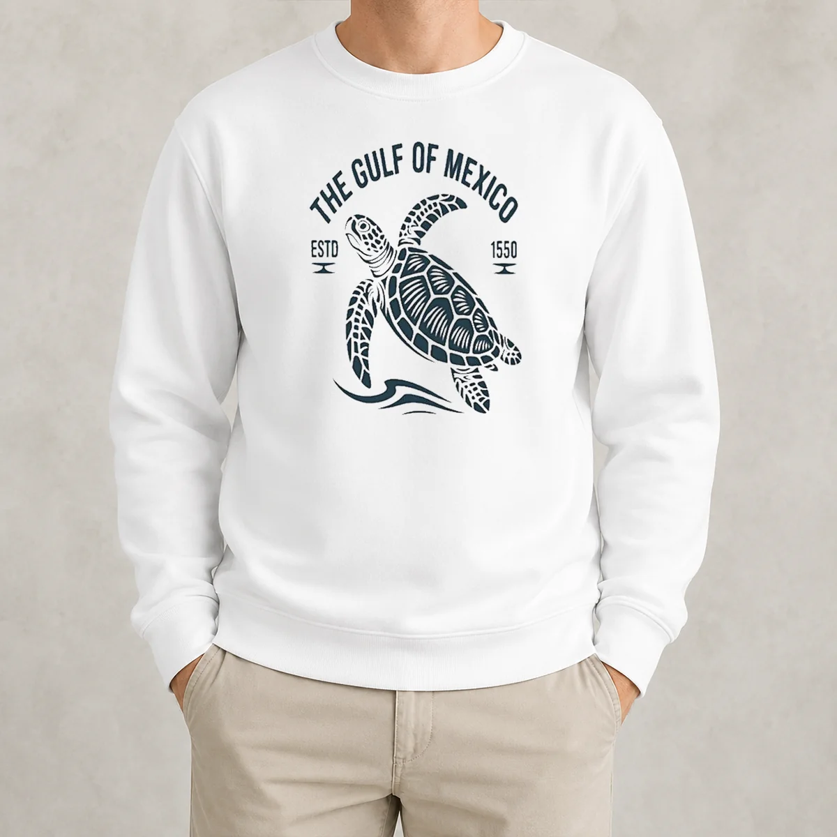 Pretty Sea Turtle The Gulf Of Mexico Estd 1550 Sweater