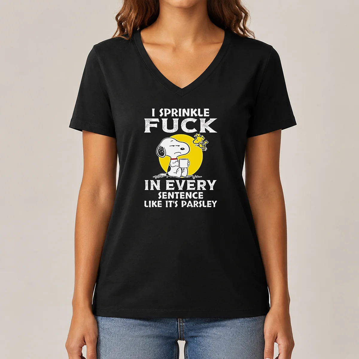 Pretty Snoopy I Sprinkle Fck In V-Neck Shirt Pretty Snoopy I Sprinkle Fck In V-Neck Shirt