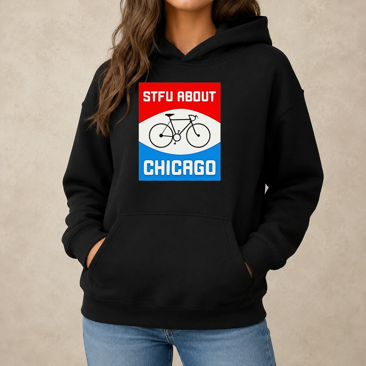 Pretty Stfu About Chicago Cycling Enthusiast Bicycle Lifestyle Hoodie