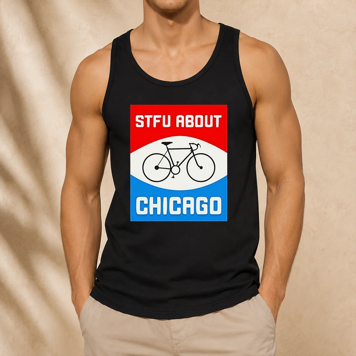 Pretty Stfu About Chicago Cycling Enthusiast Bicycle Lifestyle Tank Top