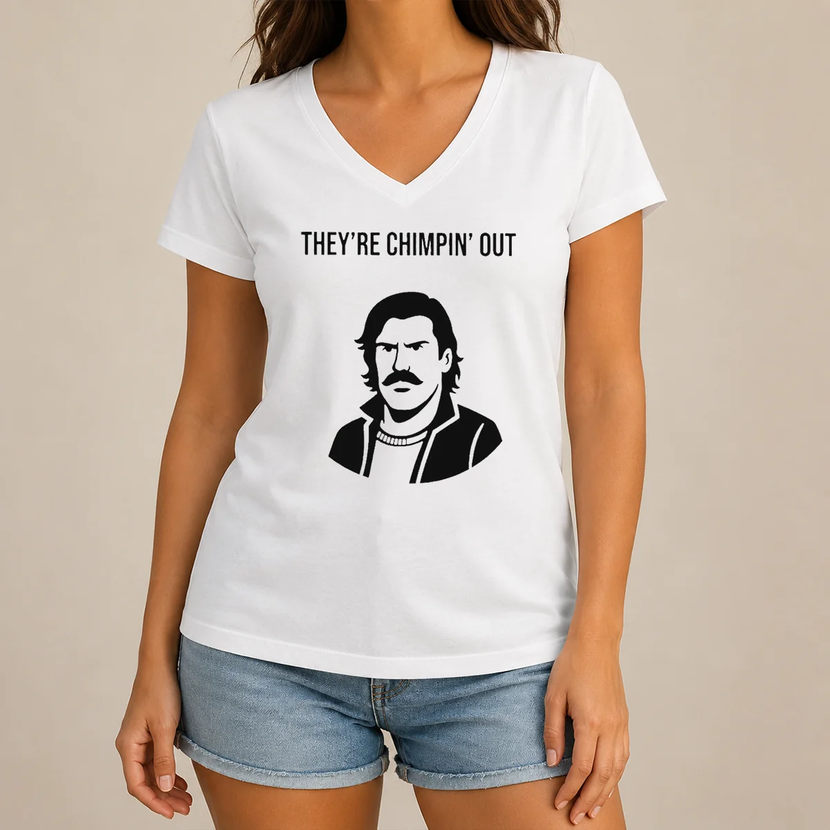 Pretty Theyre Chimpin Out V-Neck Shirt Pretty Theyre Chimpin Out V-Neck Shirt