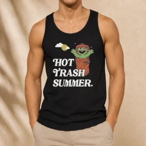 Pretty Vintage Oscar The Grouch Trash Can Hot Trash Summer Tank Top
