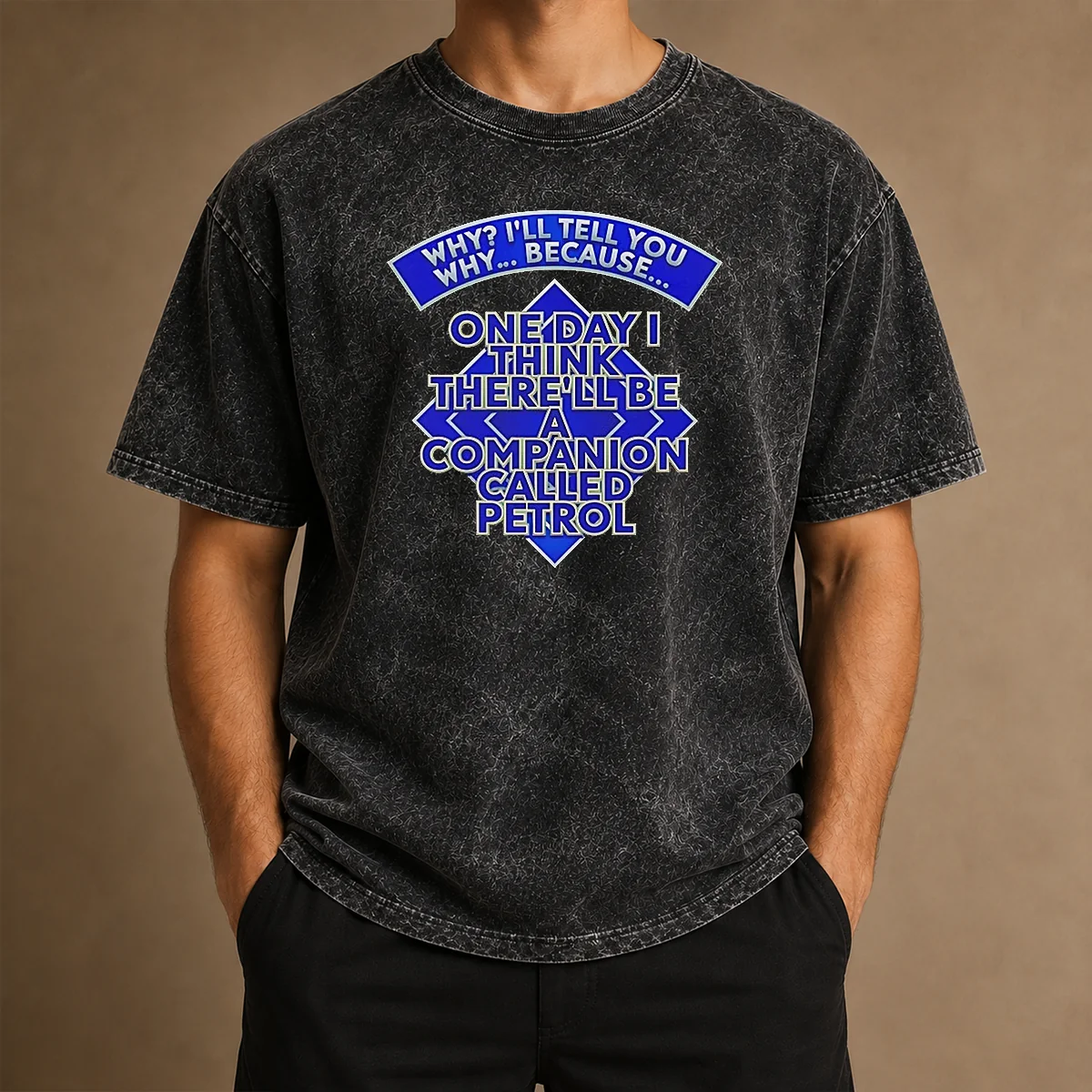 Pretty Why I'Ll Tell You Why Because One Day I Think There'Ll Be Companion Called Petrol Washed T-Shirt