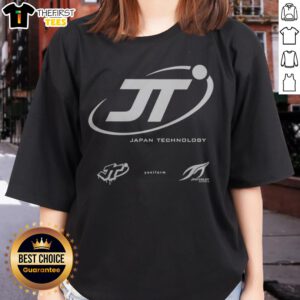 Top Japan Technology JT Yoniform Jpntcnlgy Logo Ladies Shirt featuring a modern and vibrant design.