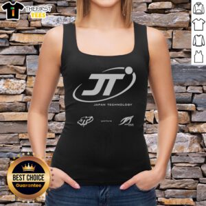 Top Japan Technology JT Yoniform Jpntcnlgy Logo Tank top featuring a bold graphic design.