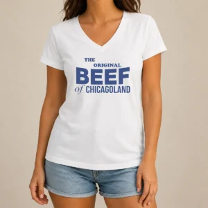 Awesome Nice The Bear Original Beef Of Chicagoland V-Neck Shirt