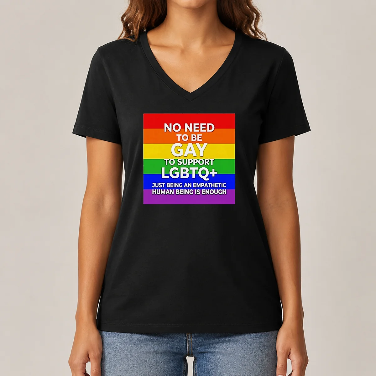 Awesome No Need To Be Gay V-Neck Shirt Awesome No Need To Be Gay V-Neck Shirt