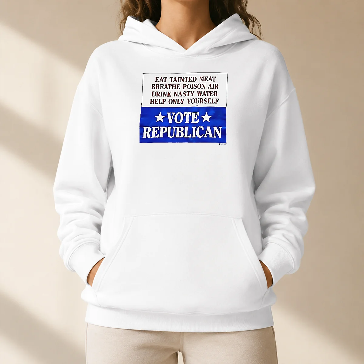 Awesome Republican Party Political Satire Eat Tainted Meat Breathe Poison Air Vote Hoodie