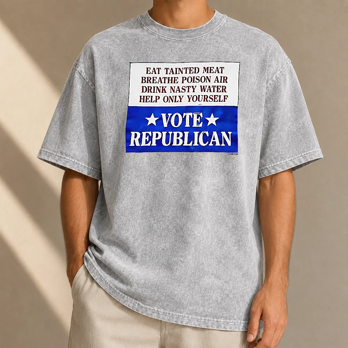 Awesome Republican Party Political Satire Eat Tainted Meat Breathe Poison Air Vote Shirt - Image 8