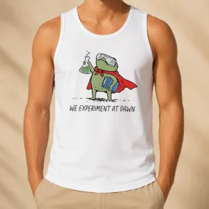 Awesome Science Frog We Experiment At Dawn Tank Top