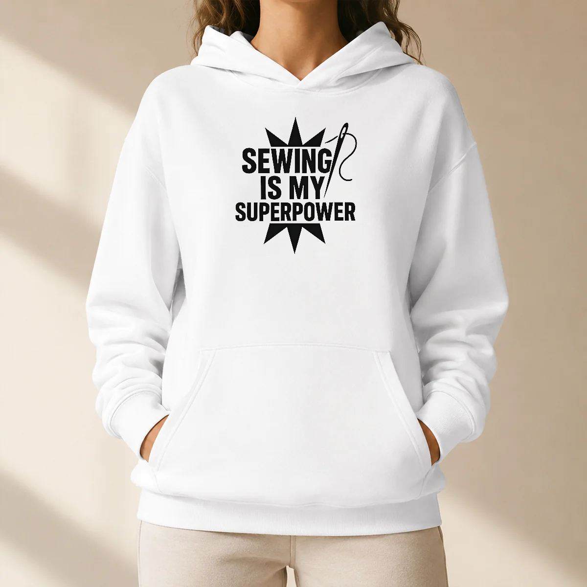 Awesome Sewing Is My Superpower Seamstress Quilting Hoodie