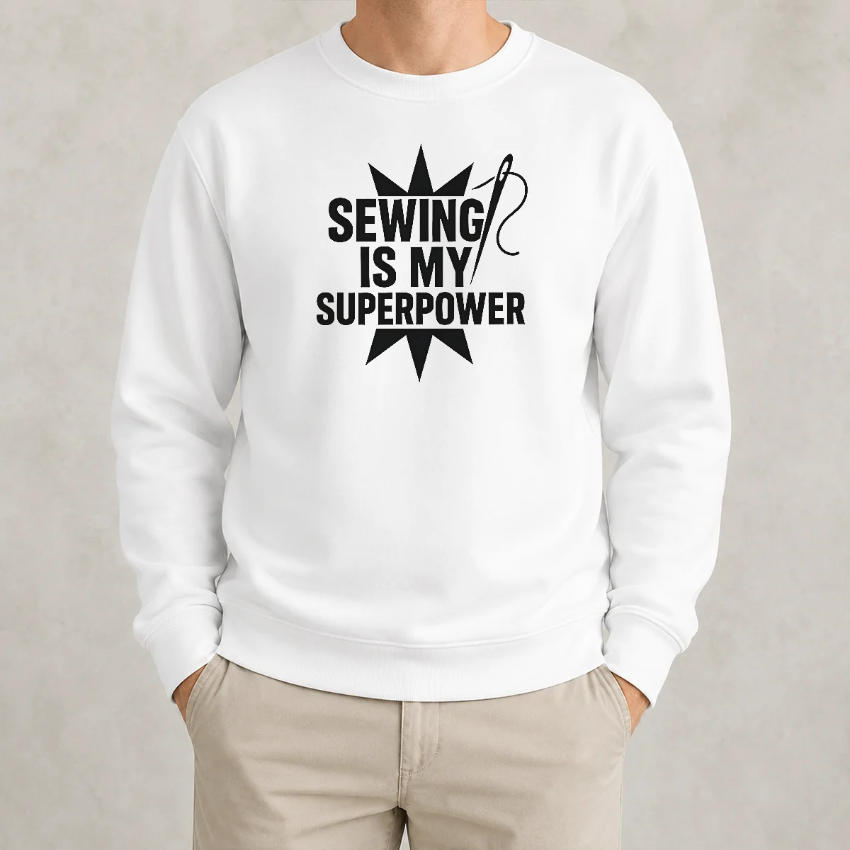 Awesome Sewing Is My Superpower Seamstress Quilting Sweater