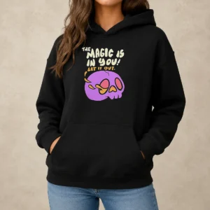 Awesome The Magic Is In You Let It Out Skull Inspirational Hoodie