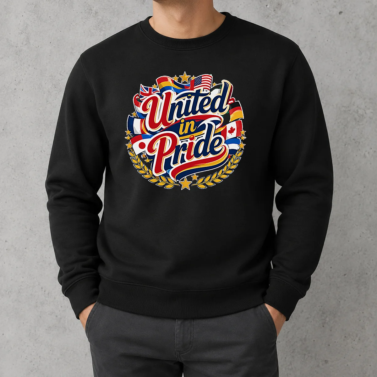Awesome United In Pride National Flag Typography Sweater