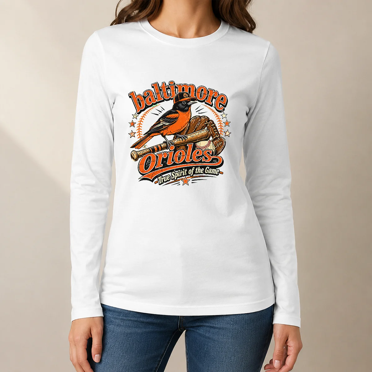Baltimore Orioles vs Chicago White Sox Retro Baseball Long Sleeve Shirt