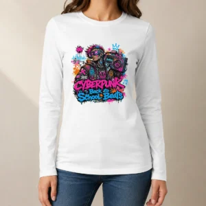 Cyberpunk Back to School Beats Graffiti Long Sleeve Shirt