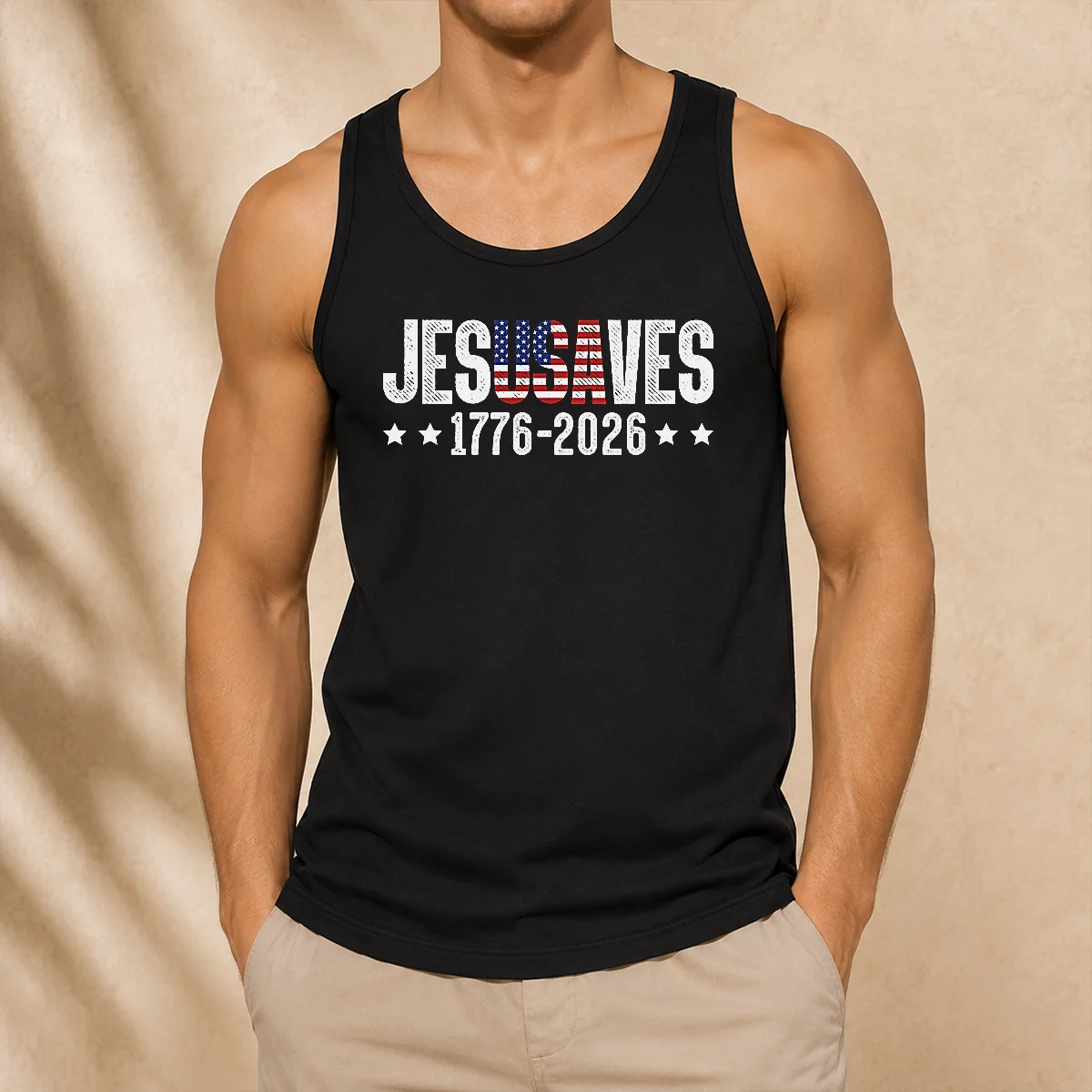 Funny Jesus Saves USA 1776 2026 250 Years Tank Top