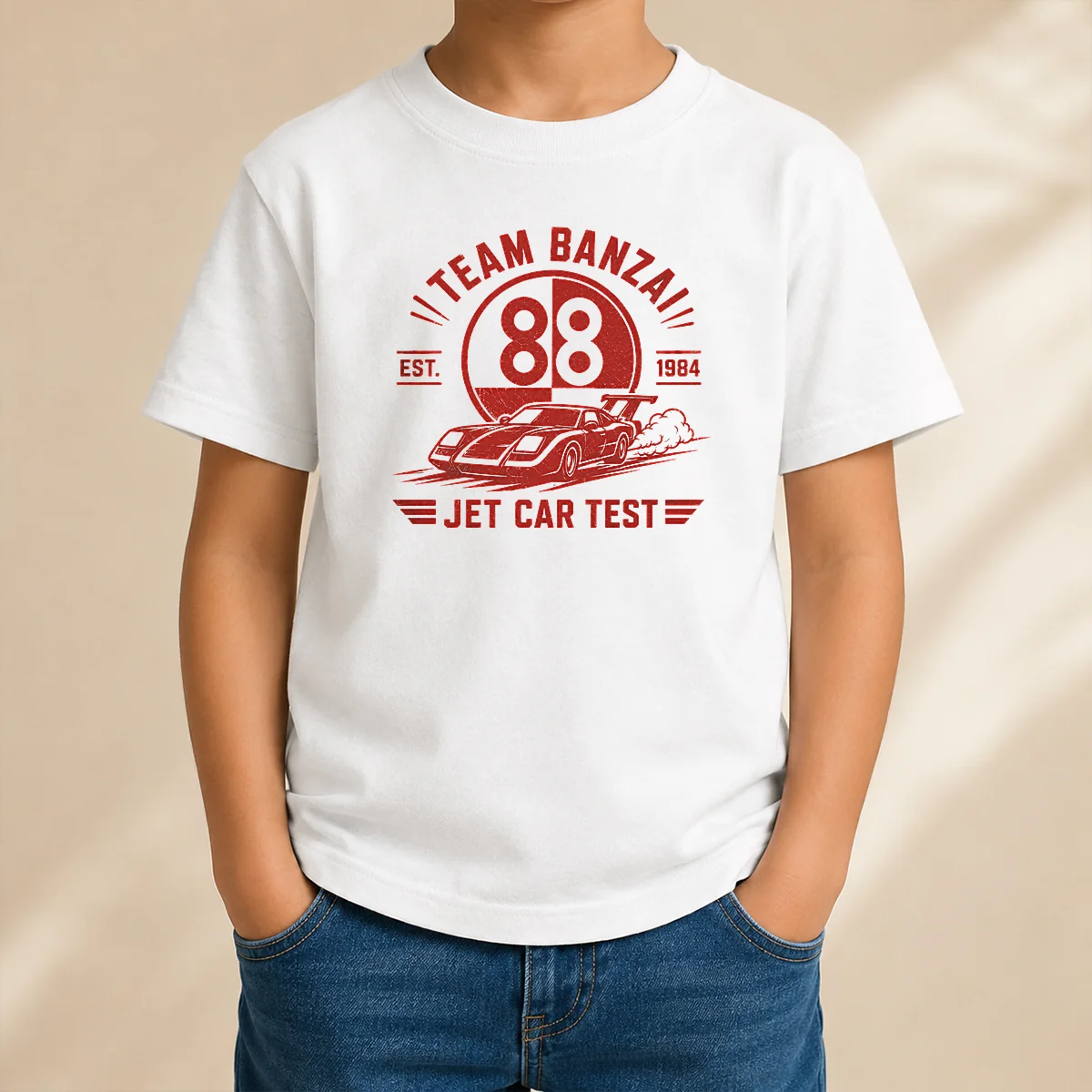 Funny Jet Car Test Kids T-Shirt