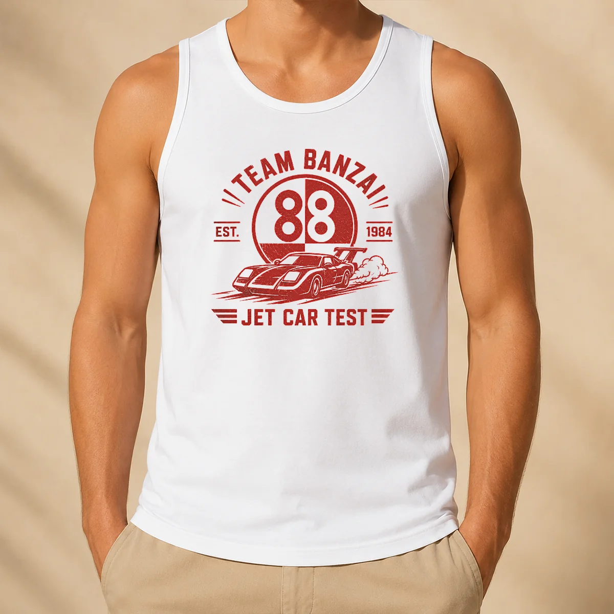 Funny Jet Car Test Tank Top
