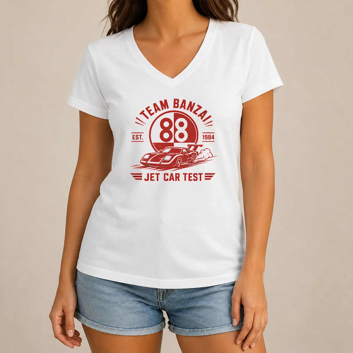 Funny Jet Car Test V-Neck Shirt Funny Jet Car Test V-Neck Shirt