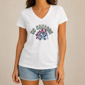 Funny Nice Kid'S NC Courage Soccer Player Ash V-Neck Shirt