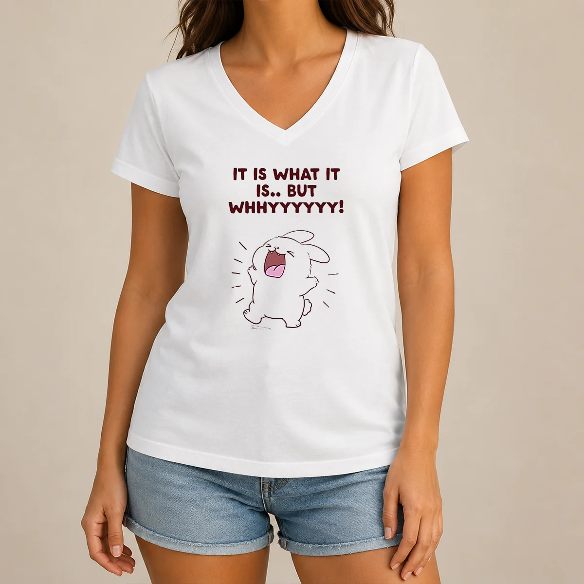 Funny Pretty It Is What It V-Neck Shirt Funny Pretty It Is What It V-Neck Shirt